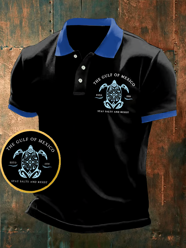 ?Buy 3 get 12% off丨Men's Gulf Of Mexico Printed POLO Shirt