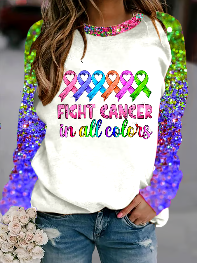 ?Buy 3 get 12% off丨Breast Cancer Print Sweatshirt