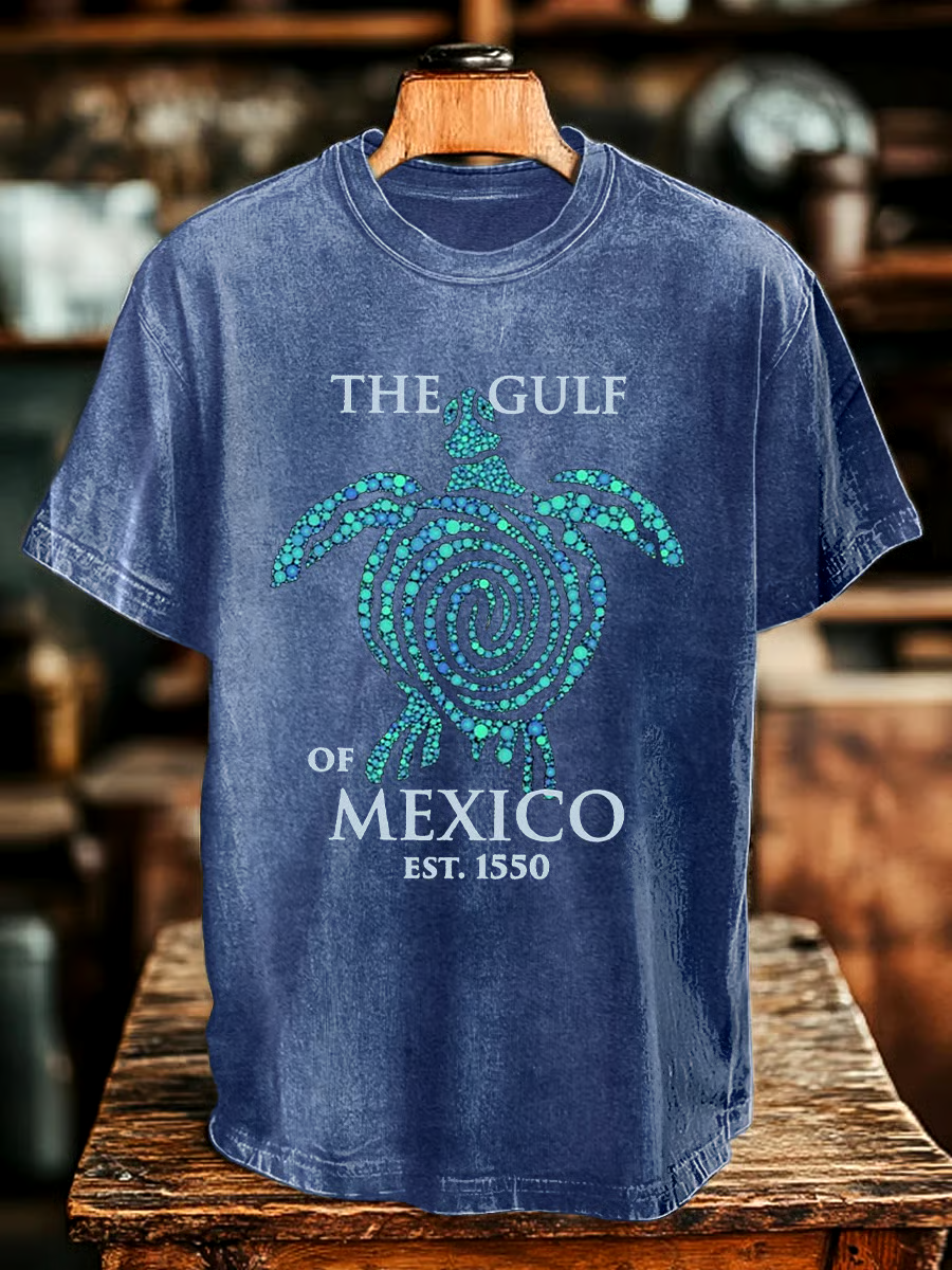 ⭐⭐⭐⭐⭐丨Men's Gulf Of Mexico Print T-shirt