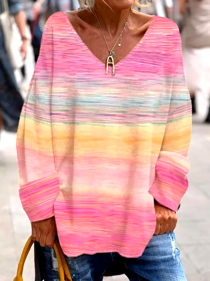 ?Buy 3 get 12% off丨Women's Breast Cancer Awareness Print Long Sleeve T-Shirt