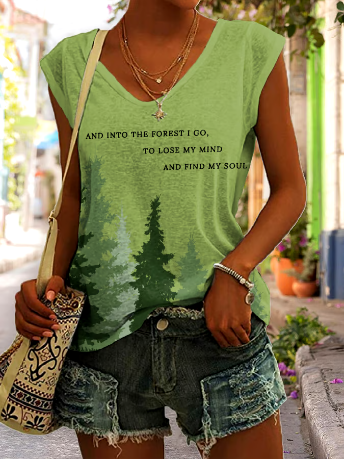 ?Buy 3 get 12% off丨Women's National Park Protection Print Tank Top