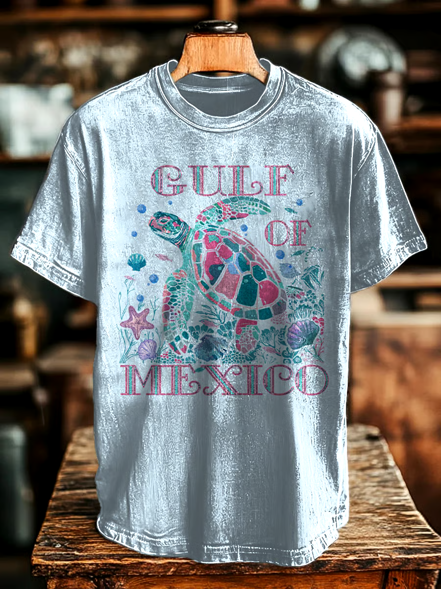 ?Buy 3 get 12% off丨Men's Gulf Of Mexico Print T-shirt